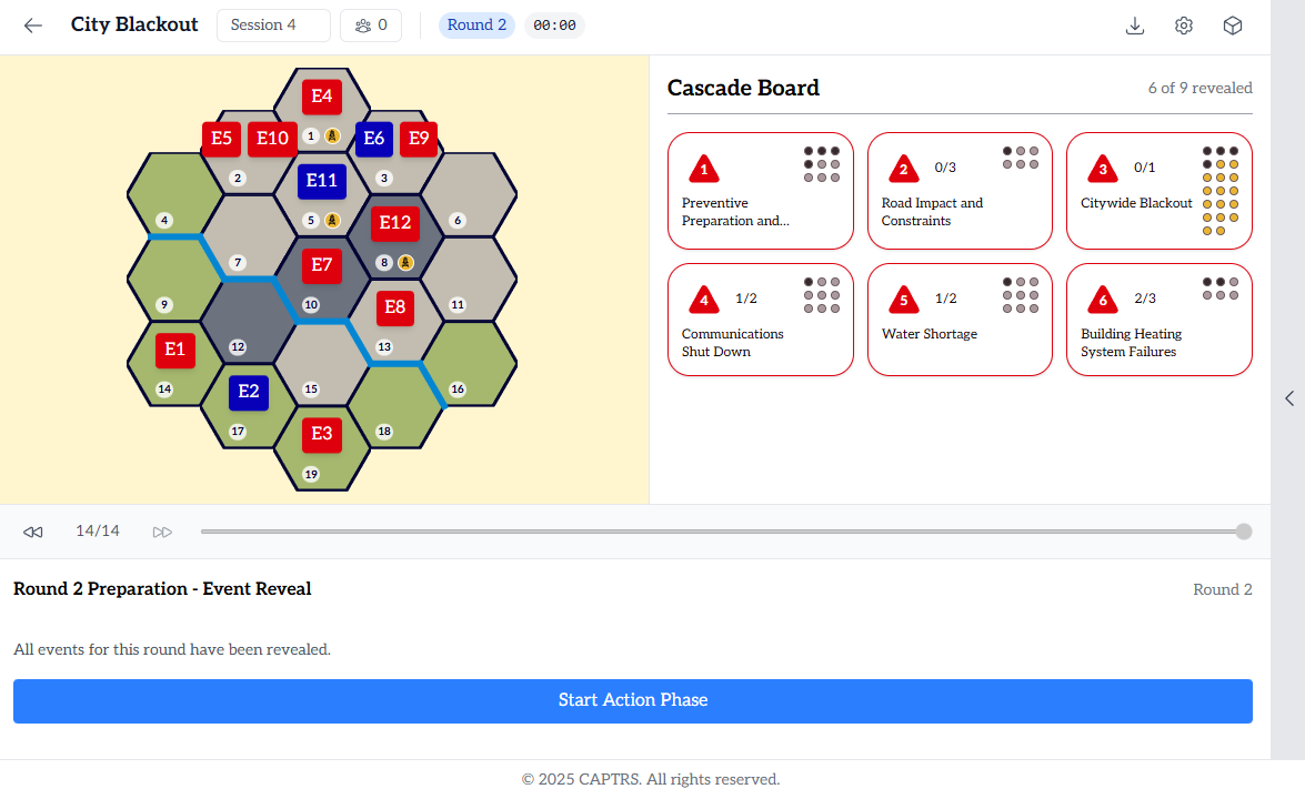 EMCE Insight App - active game session