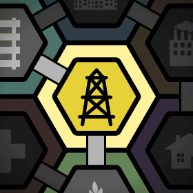 Power-up the City mini-game hex grid gameplay screenshot