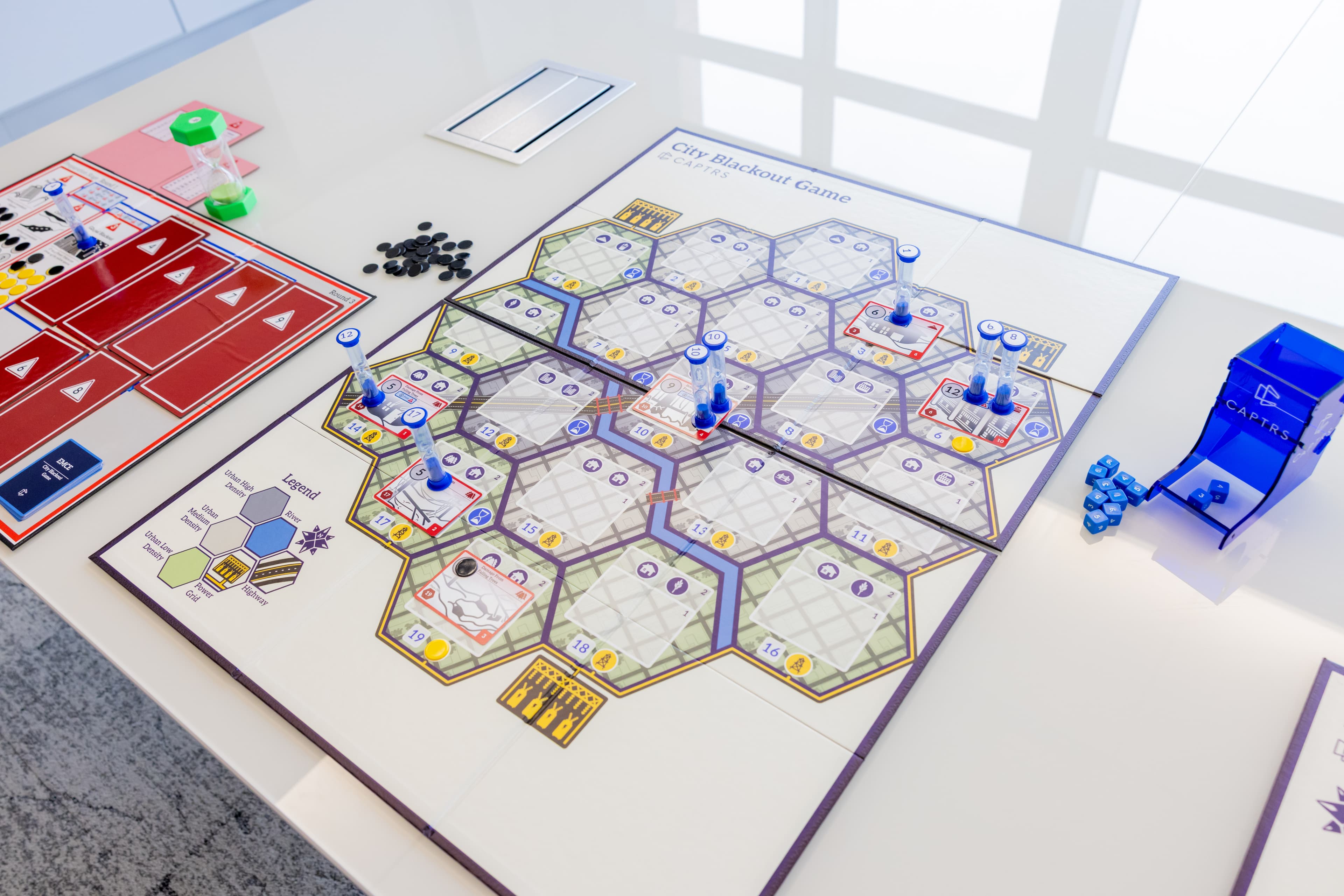 Hexagonal board game - city map