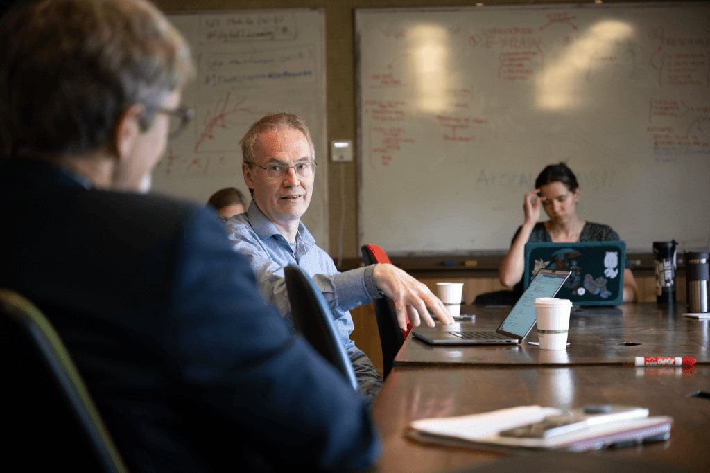Team discussion and collaboration